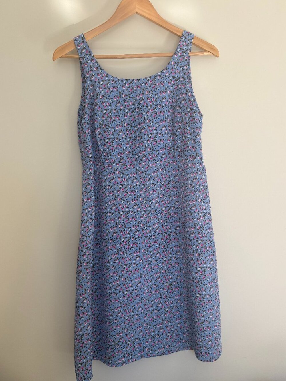 Vessuti Blue Floral A-Line Dress - Womens Medium